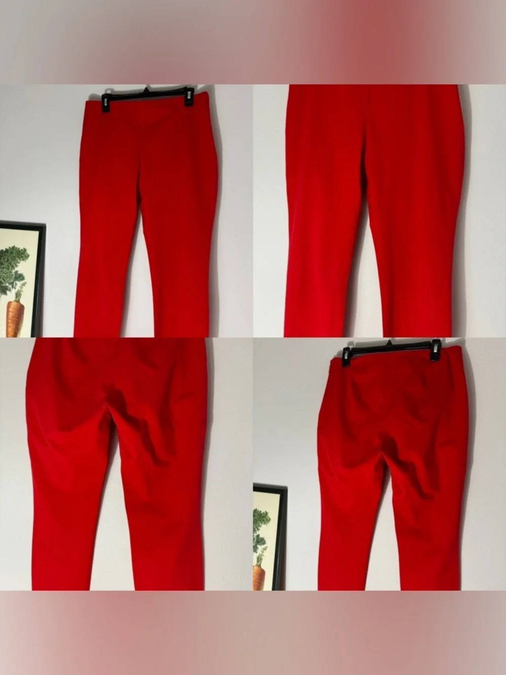 Lauren Ralph Lauren black label red cropped slack size 12
